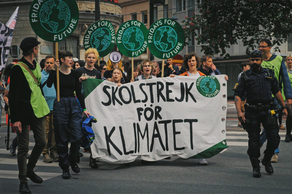 klimaatdemonstratie Stockholm met Greta Thunberg